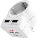 SKROSS - Rejseadapter Europa UK og andre 2xUSB-A 12W Jordet
